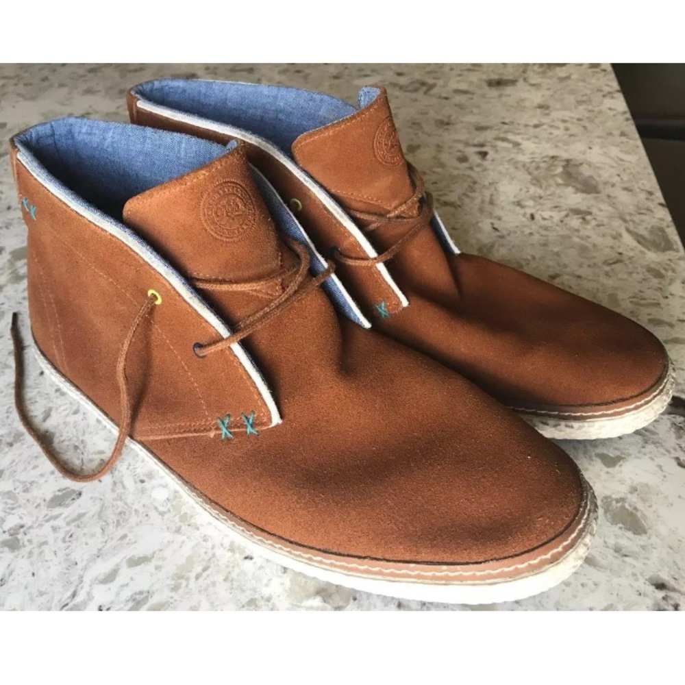 TED BAKER Saddle SUEDE Abdon Desert Boots 12 Shoes - Picture 2 of 7